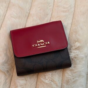 Coach Red and Black Women's Wallet